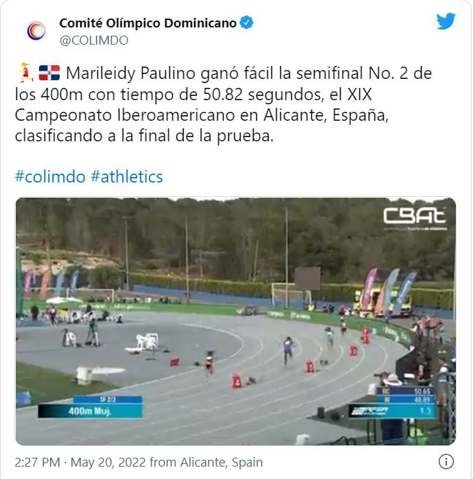 COMITE OLIMPICO DOMINICANO Marileidy Paulino gana 400m en Campeonato Iberoamericano de Atletismo en España