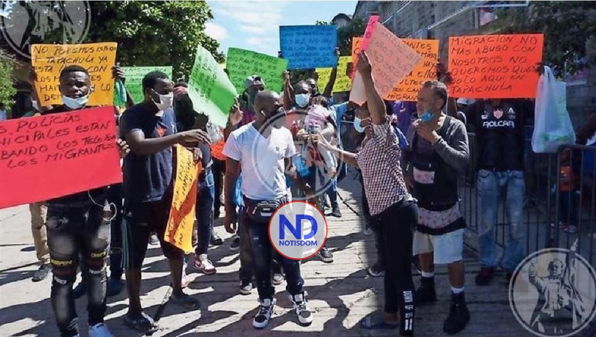 Migrantes Haití exigen asilo en masa a Estados Unidos