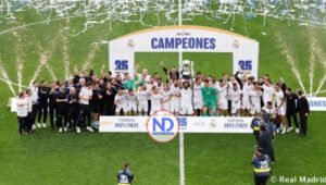 Real Madrid se proclama campeón de la Liga Española por ocasión 35