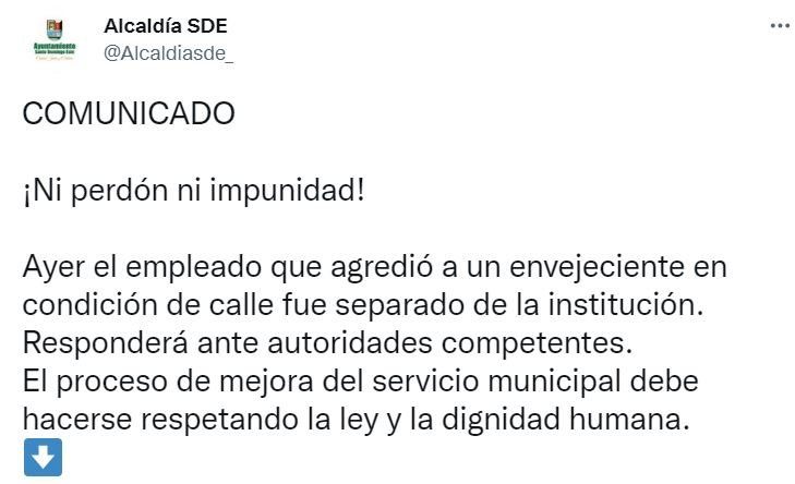 Alcaldía SDE cancela empleado que agredió a envejeciente 3 ALCALDIA 2 Alcaldía SDE cancela empleado que agredió a envejeciente
