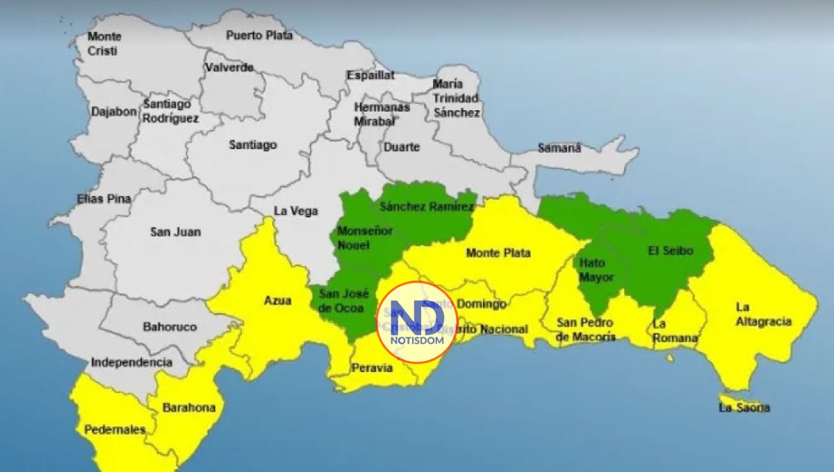 COE mantiene a 15 las provincias en alerta amarilla y verde