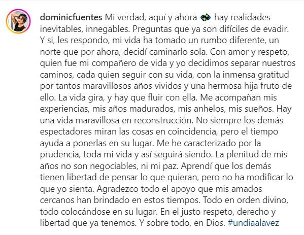 DOMINIC FUENTES 1 ¡Se acabó! Dominic Fuentes confirma su separación de Tommy Galán