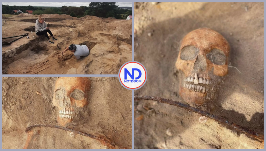 3 FOTOS A NOTISDOM 15 En Polonia, encuentran tumba de una "vampiresa" con guadaña alrededor del cuello