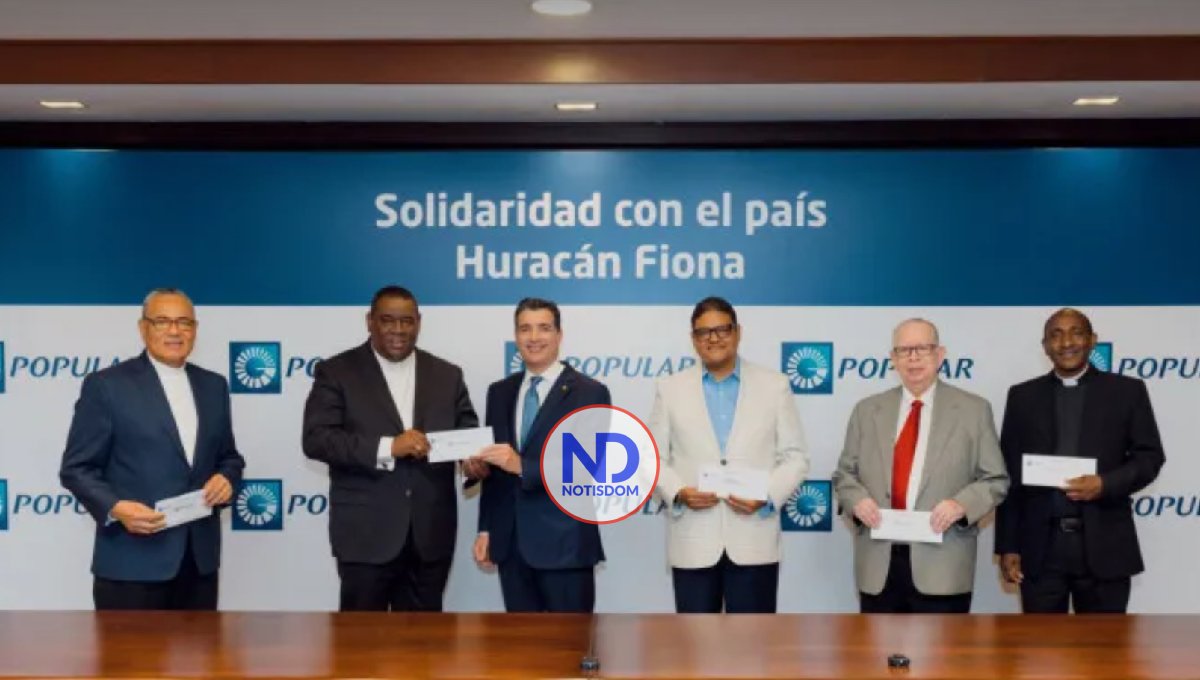 Banco Popular entrega aportes para afectados por Fiona