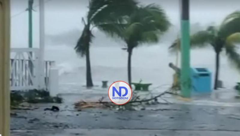 Malecón de Bayahíbe tras el paso del huracán Fiona