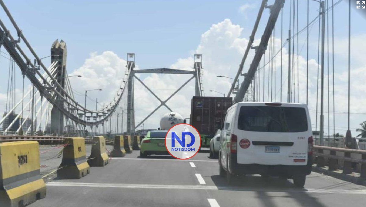 Habilitan tránsito por los dos carriles sur del puente Duarte