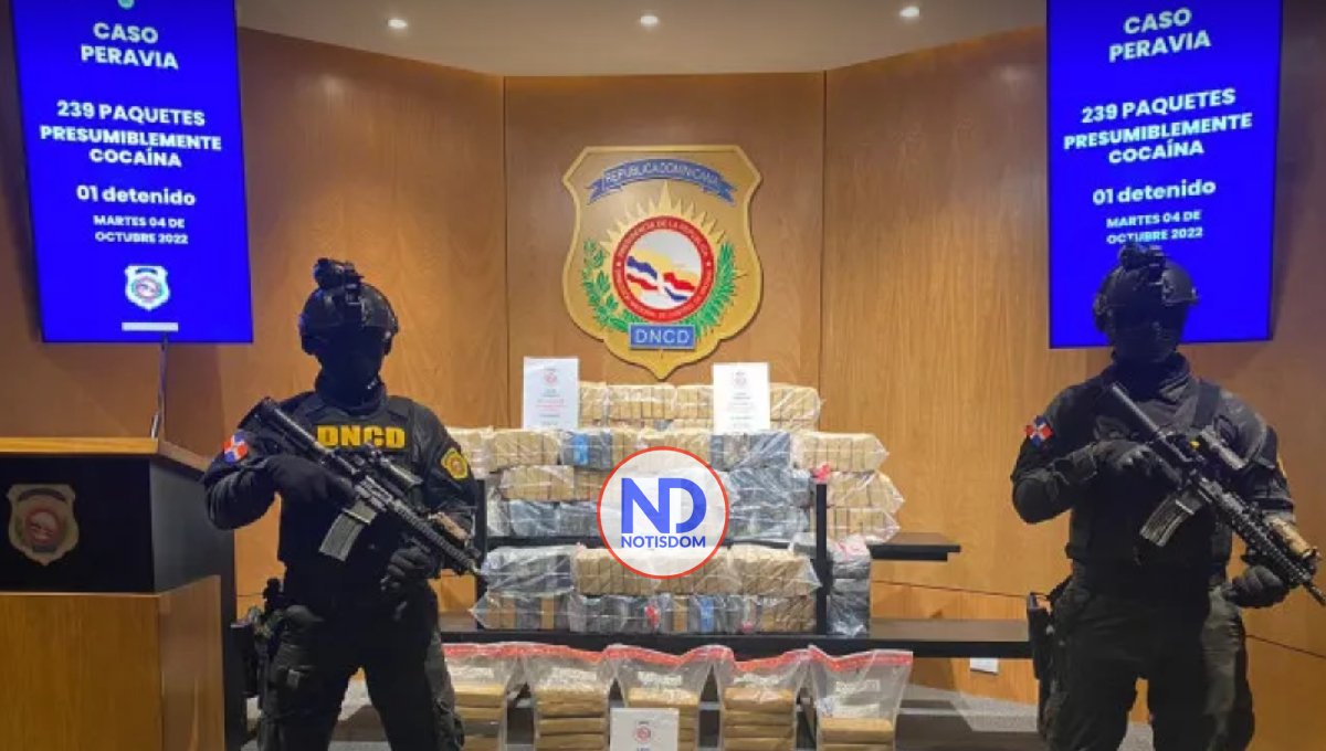 Confiscan 239 paquetes de cocaína durante un operativo en Peravia