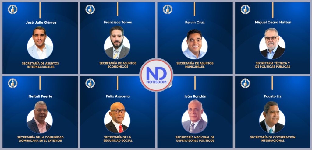 8 FOTOS A NOTISDOM PRM llama JCE a mantener el orden; designa a Neftalí Fuerte en Secretaría del Exterior