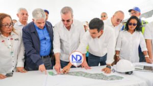 Abinader supervisa saneamiento arroyo Gurabo que tiene inversión de RD 1,500 millones