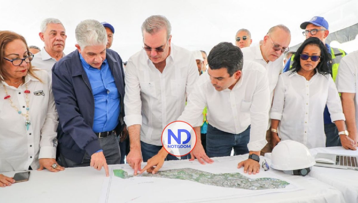 Abinader supervisa saneamiento arroyo Gurabo que tiene inversión de RD 1,500 millones