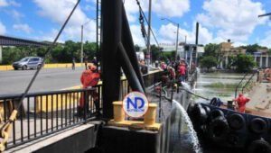 Obras Públicas prolonga el cierre del puente flotante por trabajos