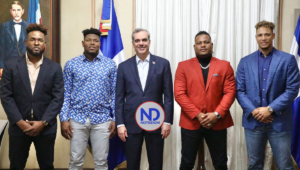 Presidente Abinader recibe en Palacio Nacional jugadores de los Astros de Houston