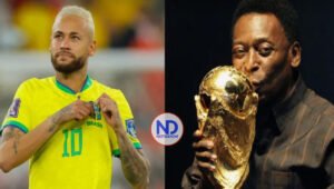 Neymar recoge trofeo para Pelé como el ‘Jugador de la historia’