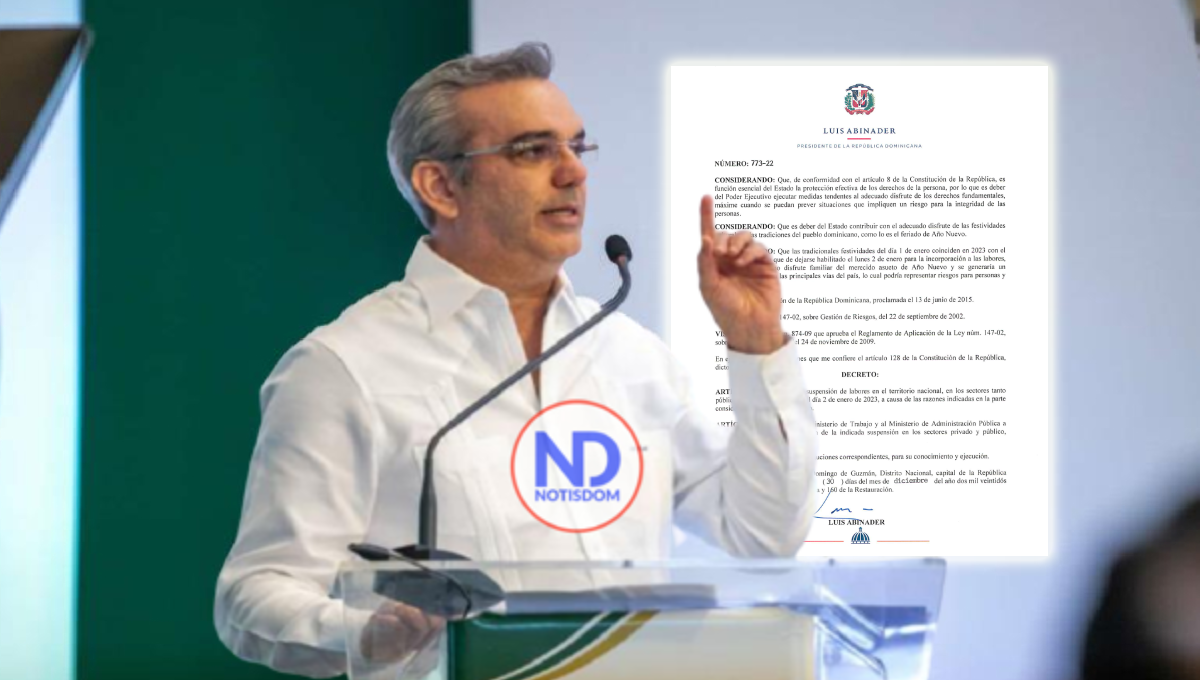 Por decreto, Luis Abinader declara el 2 de enero no laborable 2 Por decreto, Luis Abinader declara el 2 de enero no laborable