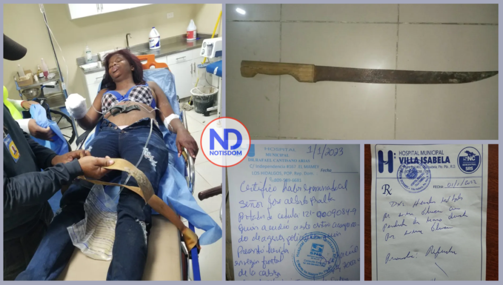 4 FOTOS C NOTISDOM Hombre le corta una mano con un machete a una mujer, en Villa Isabela [fotos]