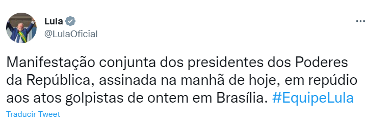 LULA DA SILVA 22 Lula pide «serenidad» para “defender la democracia”