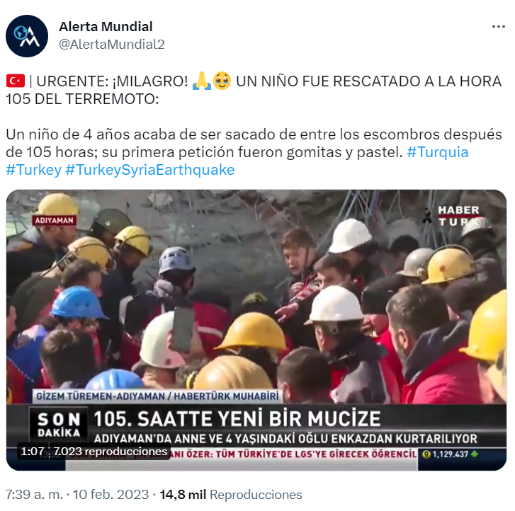 Rescatan a un bebé de diez días después de 90 horas bajo los escombros 3 ALERTA 2 Rescatan a un bebé de diez días después de 90 horas bajo los escombros