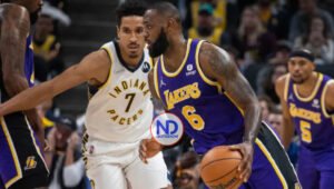 Lakers despiertan y vence 111-112 a Indiana; LeBron está a 63 del récord