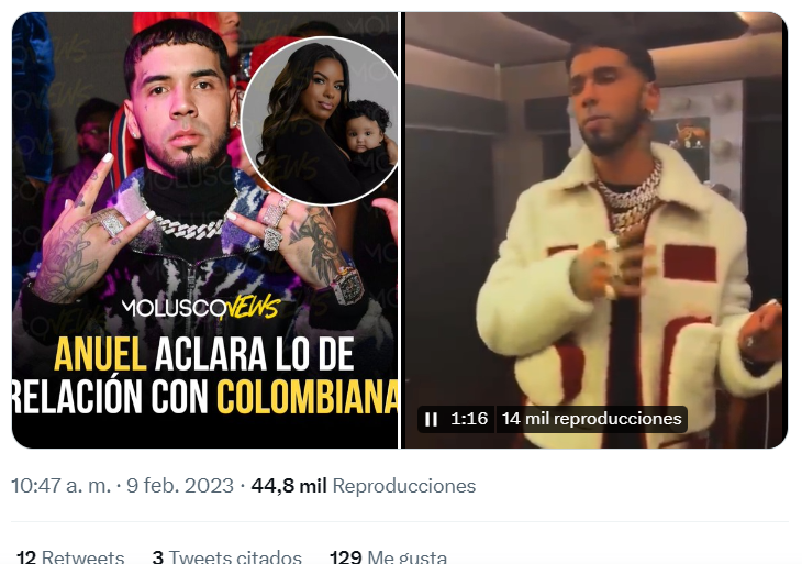 MOLUSCO 3 Modelo Melissa Vallecilla explota contra Anuel por no reconocer a su supuesta hija
