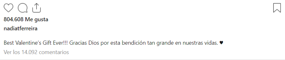 instagran marck y nadia Nadia Ferreira, esposa de Marc Anthony, revela está embarazada