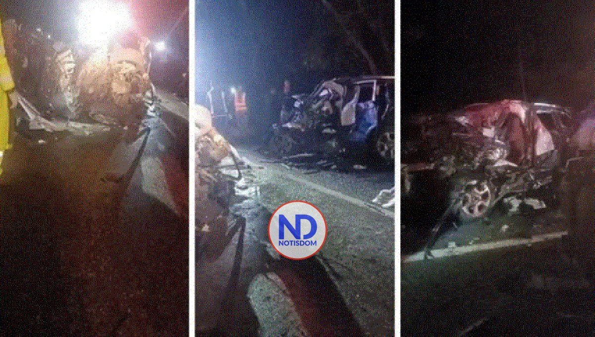 Cinco muertos deja accidente en kilómetro 77 de autopista Duarte