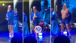 Cristian Castro muestra «su barrigón» durante presentación