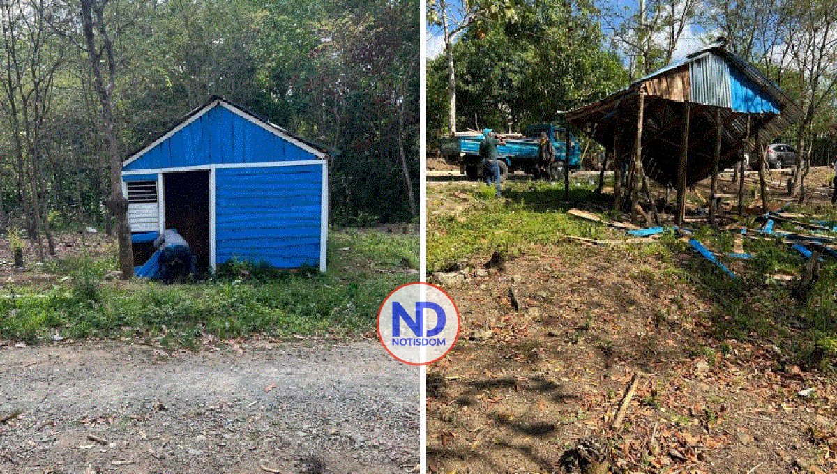 Desalojan construcciones en área protegida del río Jaya, en Duarte