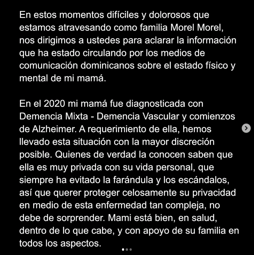 XIME Comunicado oficial de la familia de Yadira Morel sobre su estado de salud