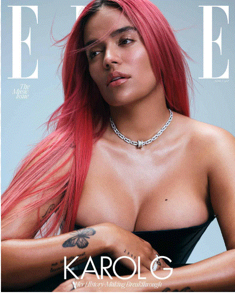 KAROL G 26 Karol G se vuelve tendencia por fotos para la revista Elle