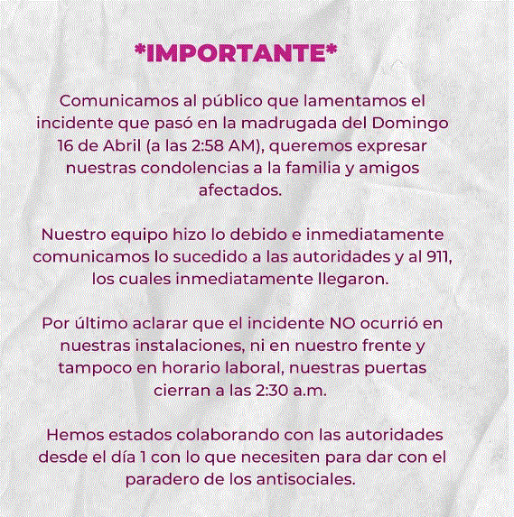 KISS BAR Autoridades cierran Kiss Bar tras asalto donde murió Joshua Omar