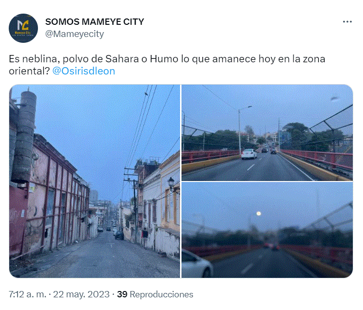 MAMEYE CYTY Densa neblina arropa el Gran Santo Domingo