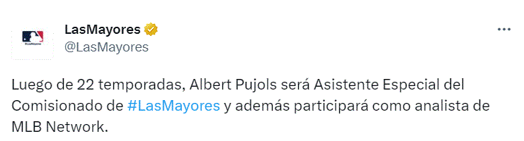 ALBERT PUJOLS 43 Albert Pujols nombrado Asistente Especial del Comisionado