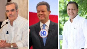 De abril a junio Abinader bajó un punto, LF subió tres y Abel uno