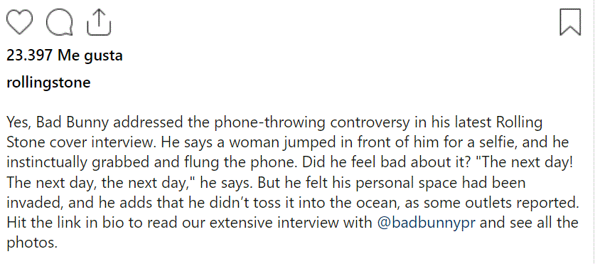 BAD BUNNY 56 Bad Bunny cuenta su versión del controversial episodio cuando arrojó celular de fan en RD