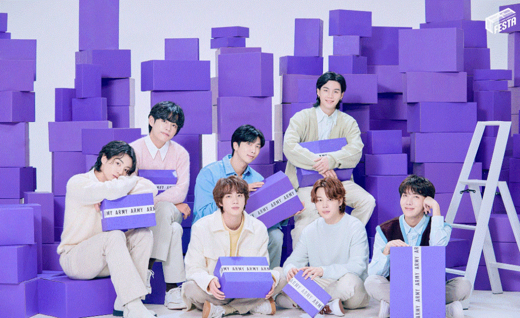 BTS 1 BTS tiñe de morado Seúl para celebrar sus diez años de vida