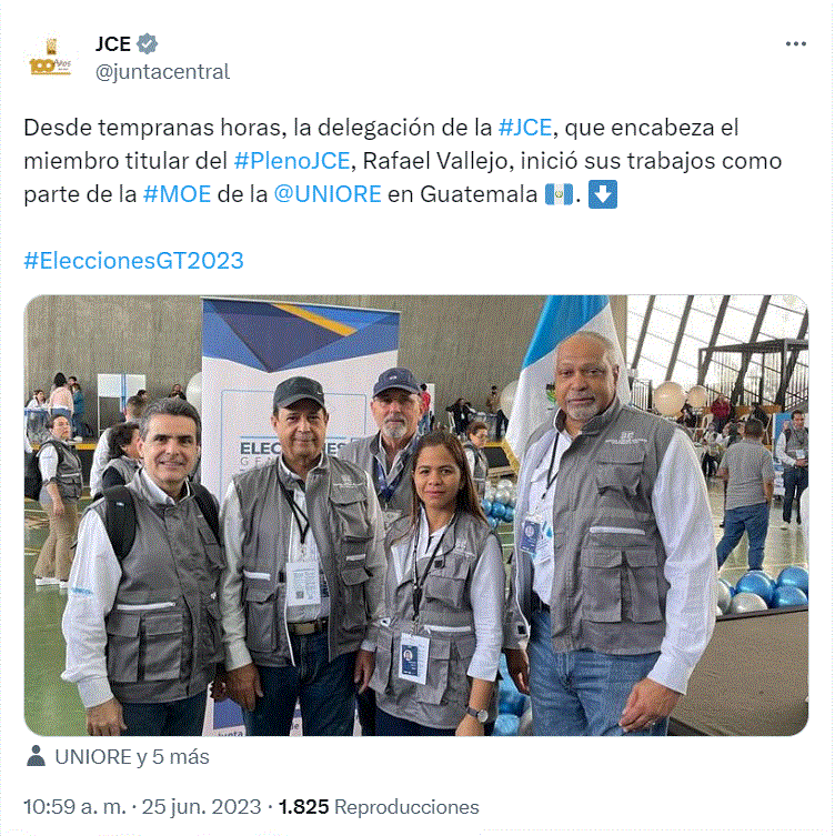 JCE 16 Delegación de la JCE participa como observador en elecciones de Guatemala