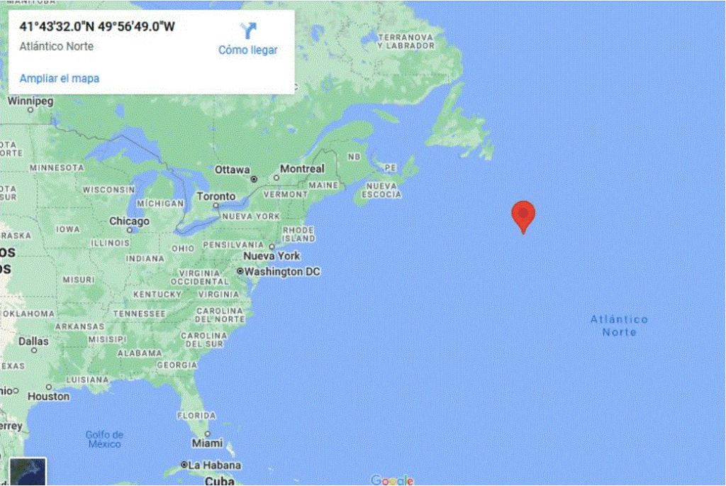 MAPA 10 Desaparece un submarino usado por turistas para ver los restos del Titanic