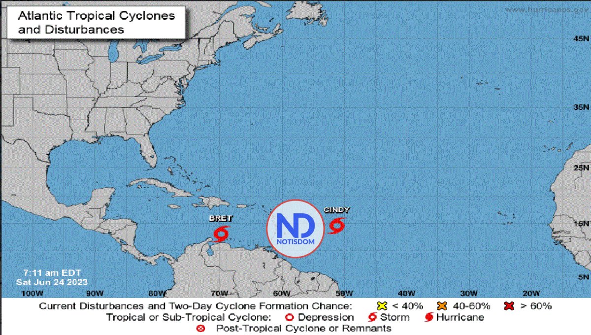 Cindy se fortalece rumbo a las Antillas Menores y Bret en camino a disiparse