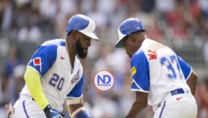 Marcell Ozuna dispara su jonrón 13 en el triunfo de los Bravos