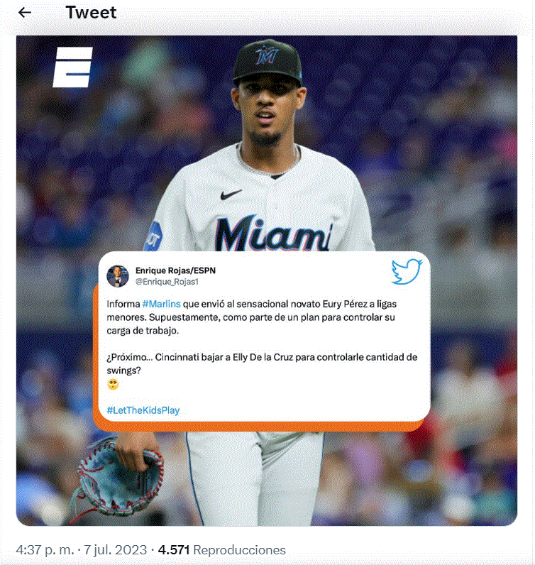 Marlins mandan al dominicano Eury Pérez a las ligas menores 4 EURY PEREZ 2 Marlins mandan al dominicano Eury Pérez a las ligas menores
