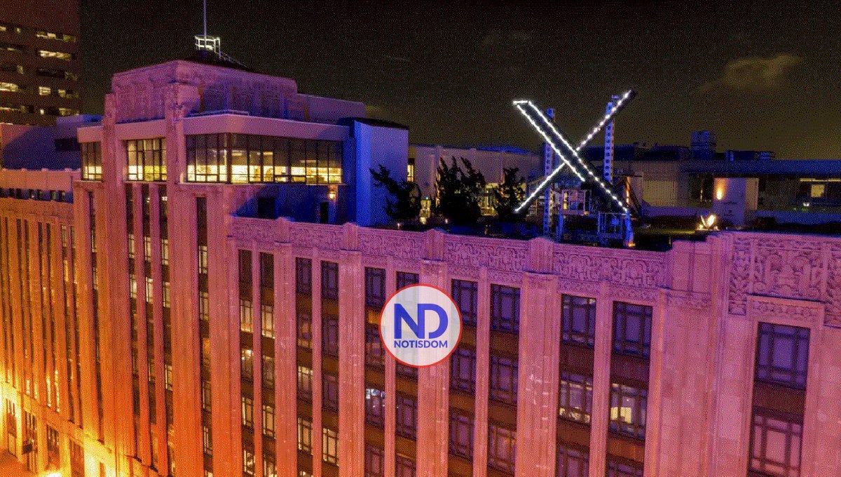Instalan una X gigantesca en el edificio de Twitter en San Francisco