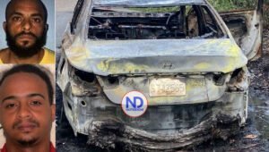 Hallan a dos hombres de SFM atados y calcinados en auto