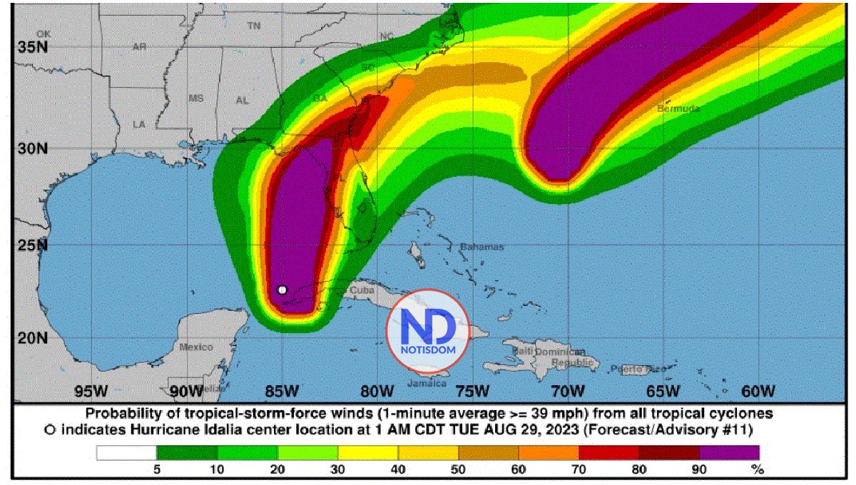 Idalia es huracán; se fortalecerá rápidamente antes tocar Florida