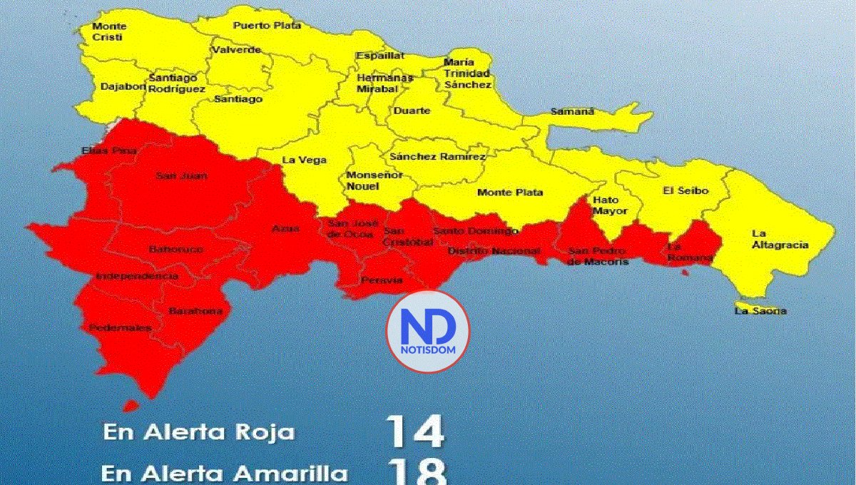 COE mantiene 14 provincias en alerta roja y 18 en amarilla 2 COE mantiene 14 provincias en alerta roja y 18 en amarilla