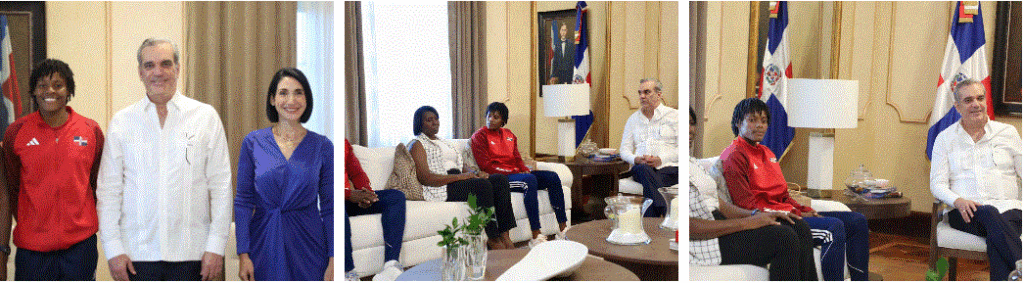 ABINADER MARILEIDY PAULINO Y RAQUEL A. 1 Presidente Abinader recibe a Marileidy Paulino en el Palacio Nacional