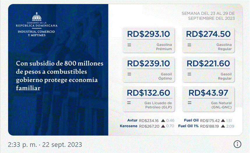 MINISTERIO DE INDUSTRIA Y COMERCIO 1 Gobierno aumenta precio de cuatro combustibles