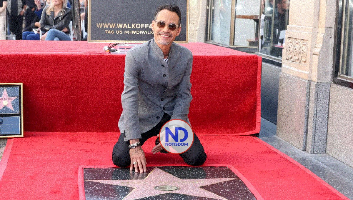 Marc Anthony recibe una estrella en el Paseo de la Fama de Hollywood
