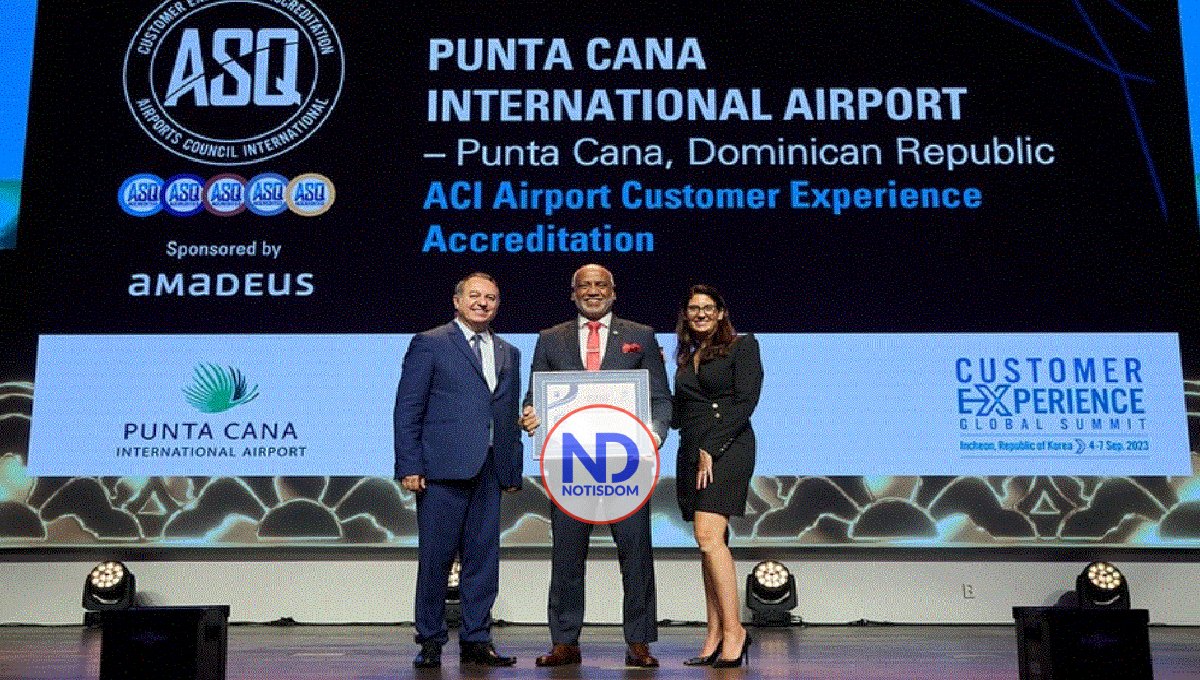 Aeropuerto de Punta Cana recibe premio por 7mo. año consecutivo