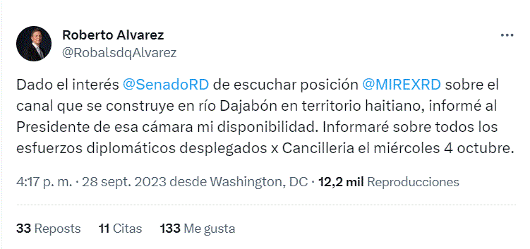 El canciller Roberto Álvarez irá al Senado a exponer crisis RD-Haití 3 ROBERTO ALVAREZ 27 El canciller Roberto Álvarez irá al Senado a exponer crisis RD-Haití