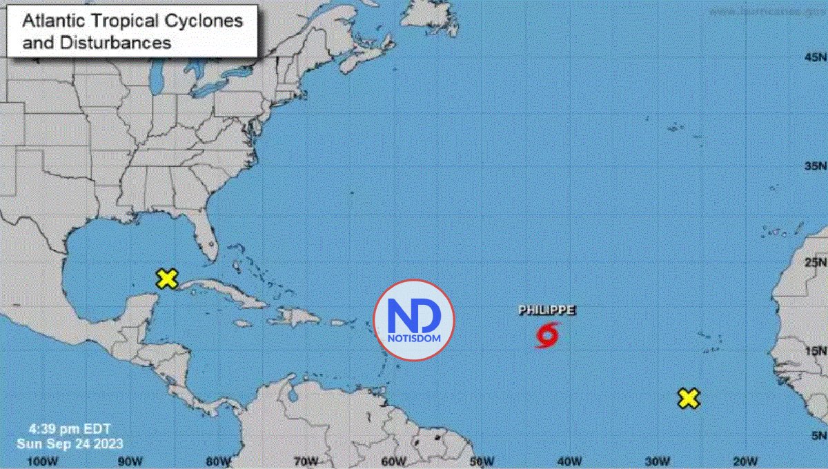 La tormenta tropical Philippe se mantiene en el centro del Atlántico